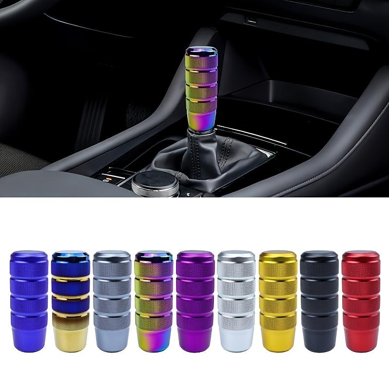 Universal 9.5cm Non-Slip Aluminum Knurled Shift Knob - M8 M10 M12 GM Manual Transmission - Matte JDM Shift Lever Knob