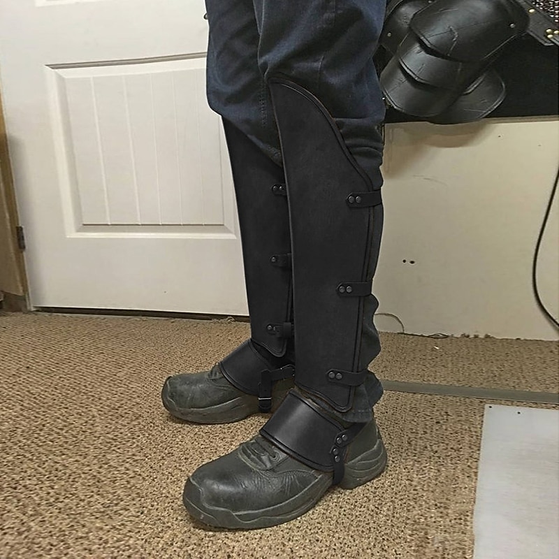 Retro Vintage Punk & Gothic Medieval Masquerade Leg Brace Gaiters Knight Ritter Viking Crusader Fancy Dress Men's Unisex Viking Halloween Masquerade Performance Party Stage Adults' Shoe Cover3