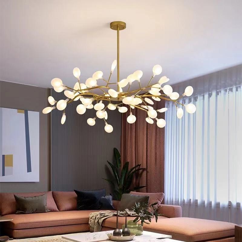 Scandinavian living room chandelier modern simple dining room lamp internet red bedroom lamp personality creative home firefly chandelier2