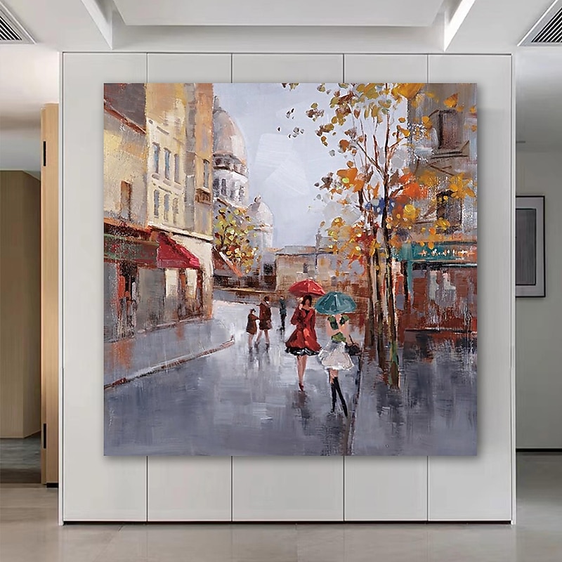 Oil Painting Hand Painted - Landscape Classic Modern Stretched Canvas3