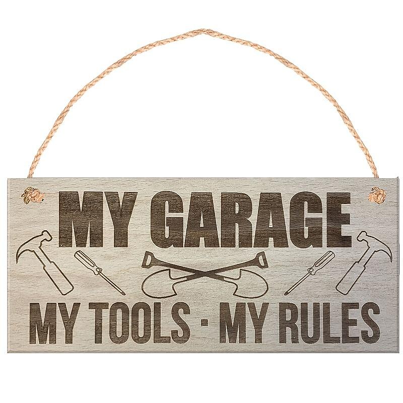 Tool Room Decorations Wall Art: Add a Touch of Fun to Your Garage with This Wall Decor Sign!3