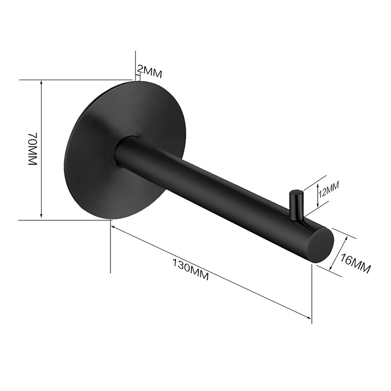 Self-adhesive Toilet Paper Holder SUS304 Stainless Steel Roller Paper Matte Black Storage Rack Tissue Roll Hanger Bathroom Paper Towel Dispenser Office Toilet Paper Holder3