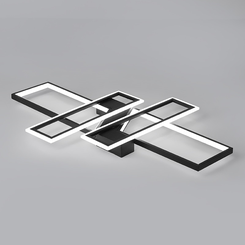 LED Ceiling Lights 4-Light 60*90cm LED Ceiling Light Aluminum Flush Mount Lights LED Modern Style Dining Room Bedroom Lights 110-240V ONLY DIMMABLE WITH REMOTE CONTROL4