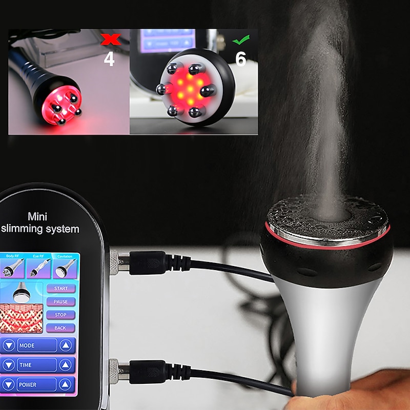 3IN1 40K Cavitation Machine Cellulite Massager Ultrasonic Weight Loss Slimming Machine Multipolar Facial and Body Radiofrequency3