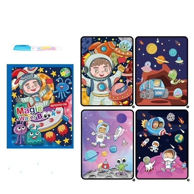 1Set Children Painting Drawing Toys Reusable Coloring Book Magic Water Drawing Book Sensory Early Education Toys For Kids3