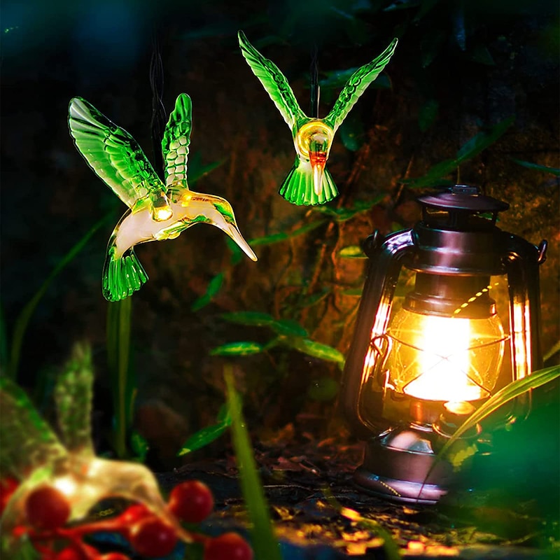 Solar Hummingbird String Lights 5m 20LEDs Outdoor Waterproof Fairy Lights Christmas Garden Wedding Party Garden Tree Balcony Landscape Decoration2