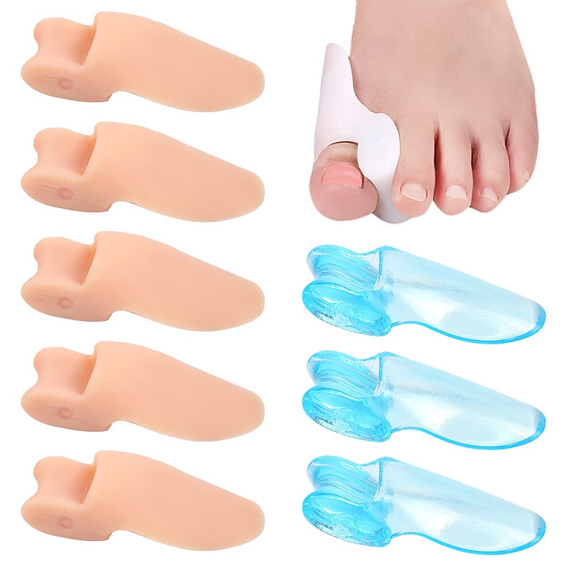 2pcs Bunion Cushion Protector 10 Packs of Bunion Corrector Pads with Separator for Big Toe Gel Shield for Foot Pain Relief Calluses Corns