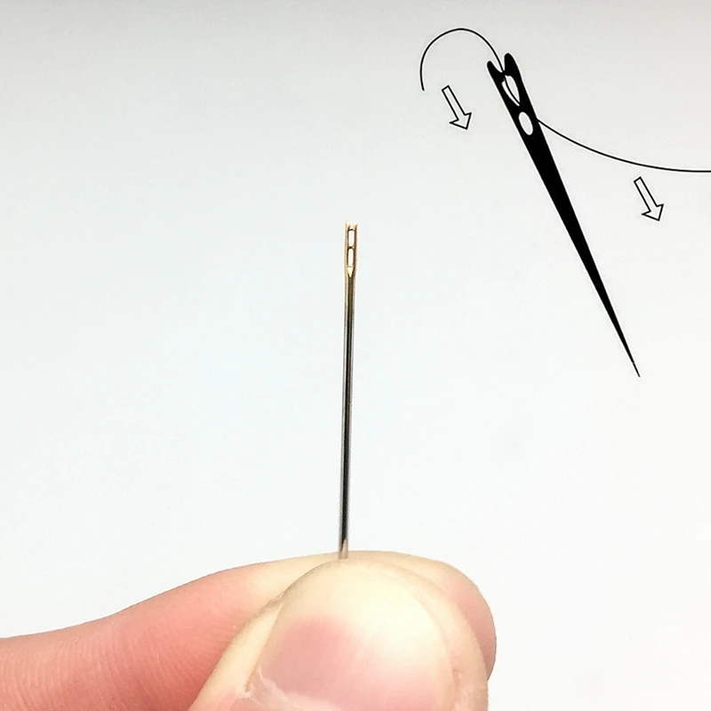 24Pcs/2pack Stainless Steel Self Threading Needles Hand Sewing Needles Home Household Tools4