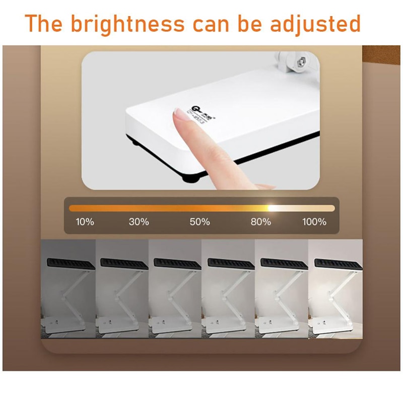 Solar Dimmable Touch Foldable Table Lamp Desk Lamp Eye Protection Table Lamp Portable Solar Rechargeable Table Lamp Solar Usb Charging2
