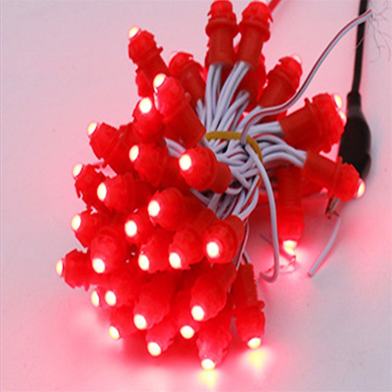 6M 100LED Led Pixel Bullet Nodes String Lights Christmas DC12V 9MM Single Color Signboard Display Lamp2