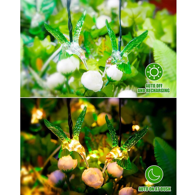 Solar Hummingbird String Lights 5m 20LEDs Outdoor Waterproof Fairy Lights Christmas Garden Wedding Party Garden Tree Balcony Landscape Decoration4