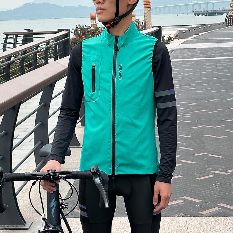 WOSAWECycling Windbreaker Casual Breathable Vest Coat Multi Color Spring Summer Tank Top Jacket4