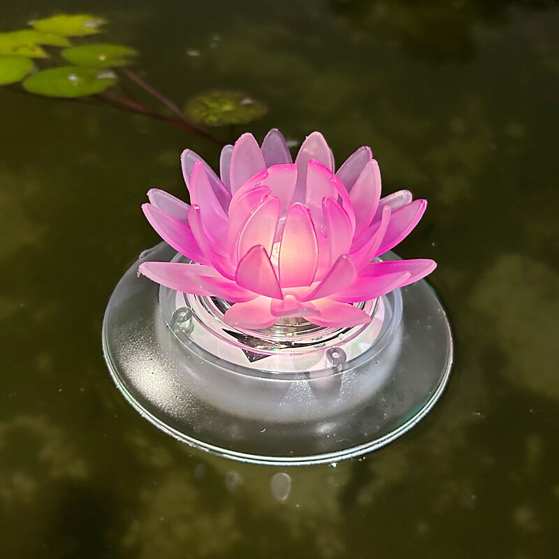 Solar LED Float Lotus Frog Lamp RGB Color Change Outdoor Garden Pool Light Decor Underwater Light Swimming Pool Solar Landscape Light2