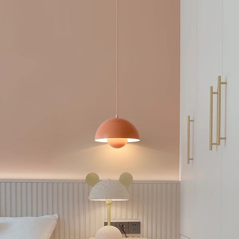 Flower Bud Chandelier Macaron Adjustable Dropped Pendant Lamp Bedroom Bedside Decoration Hanging Lamp E27 1-Light Color Pendant Lamp Ceiling Lighting Fixtures4