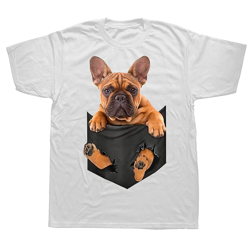 Animal French Bulldog T-shirt Print Street Style For Couple's Men's Women's Adults' Hot Stamping Casual Daily4