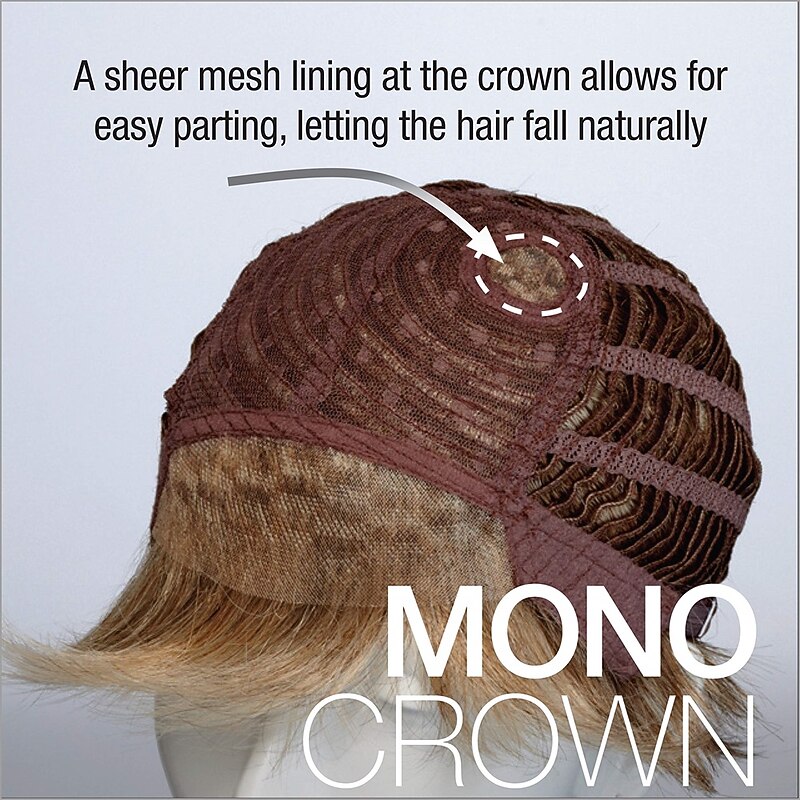 Coveted Curly Wig with Monofilament Part and Sultry Spirals / Multi-Tonal Shades of Blonde Silver Brown and Red4