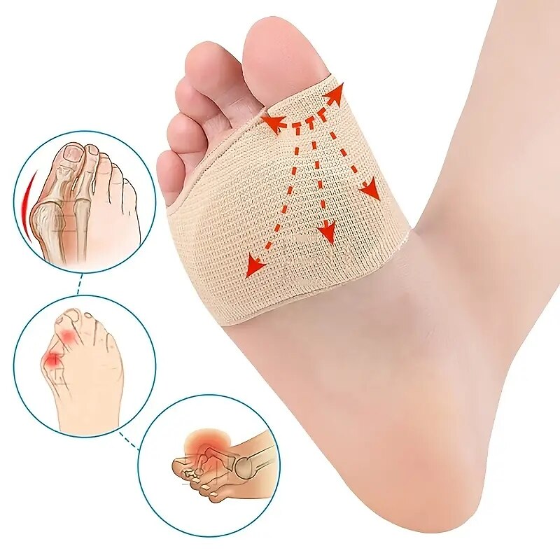 1pair Unisex Metatarsal Pads Thick Breathable Ball Of Foot Cushions3