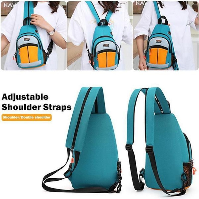 New Men's Women's Fashion Multi Function Mini Backpack Small Chest Bag Messenger Bag Female Sports Bag Travel Bagpack Crossbody Bag Girl Back Pack Waterproof Oxford Cloth Outdoor Bags3