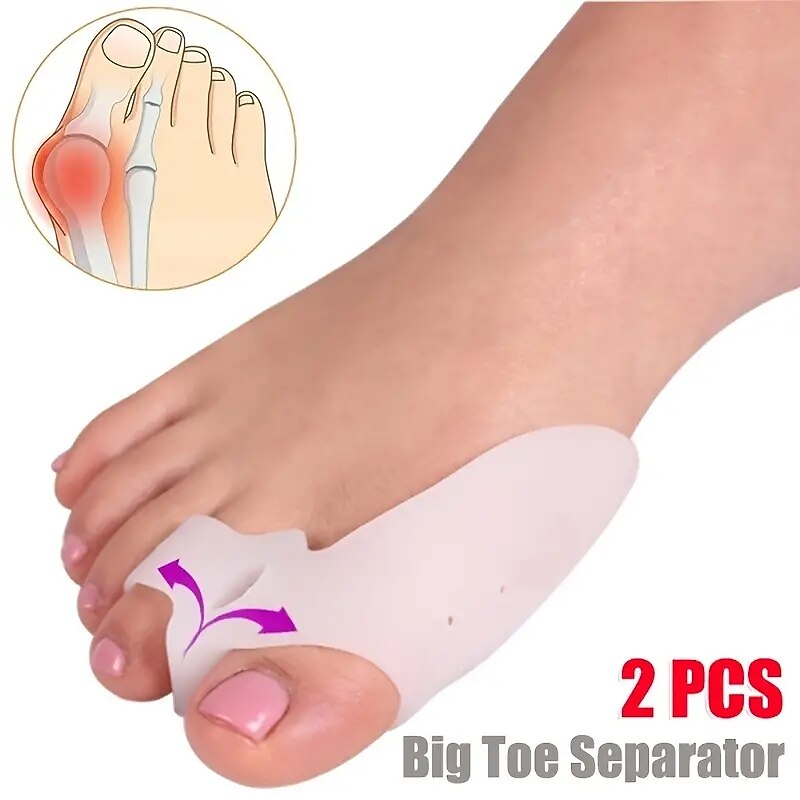 1pair Silicone Toe Corrector Hallux Valgus Buffer Toe Separator For Men And Women