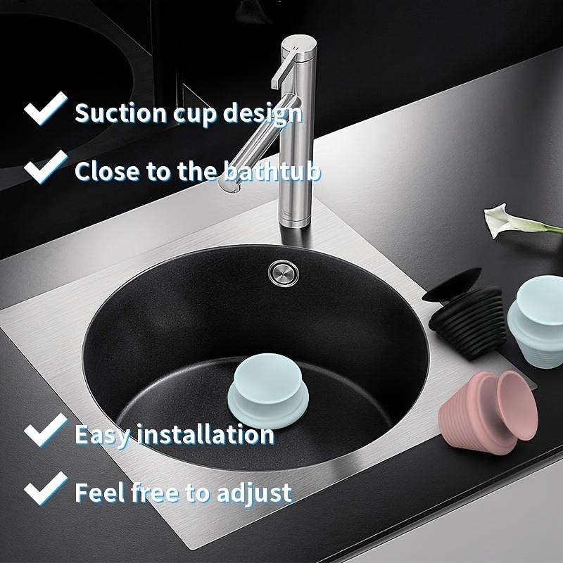 1pcs Universal Bathroom Bath Plug Kitchen Dishwasher Drain Plug With Suction Cup Household Floor Drain Silicone Rubber Sink Plug Drain Leak-proof Plug2