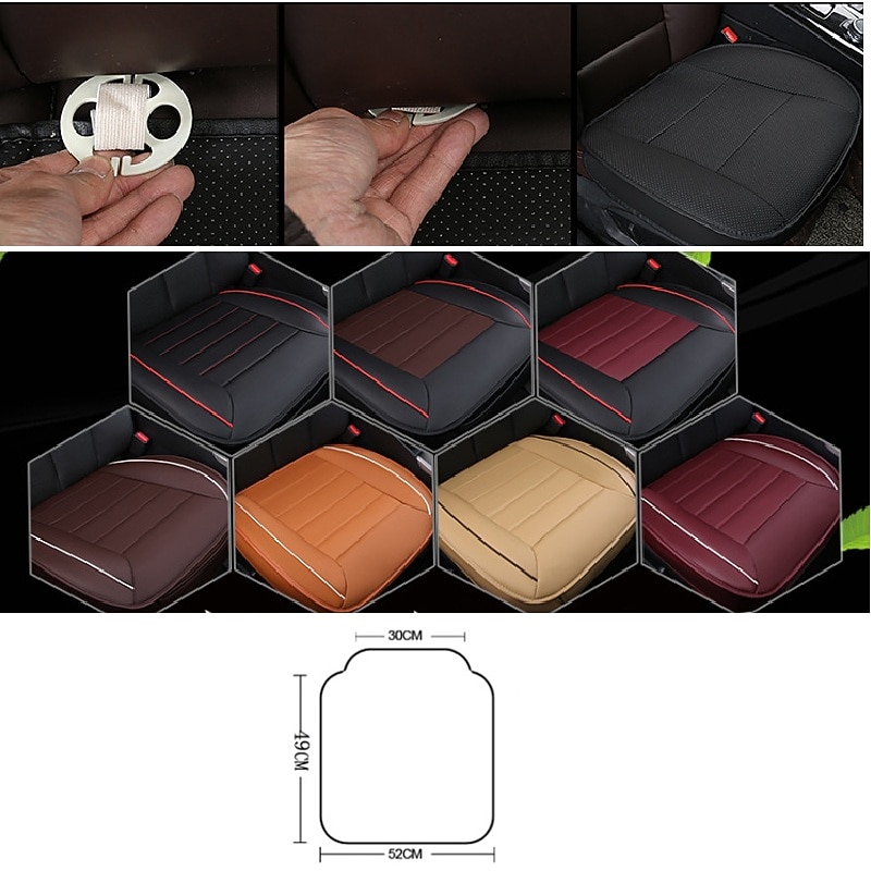 Non-slip PU Leather Car Seat Covers Breathable Car Front Seat Cushion Universal Car Interior Accessories 1PCs3