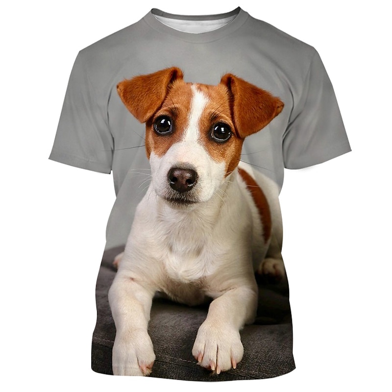 Animal Dog Jack Russell Terrier T-shirt Anime 3D Graphic For Couple's Men's Women's Adults' Masquerade 3D Print Casual Daily3