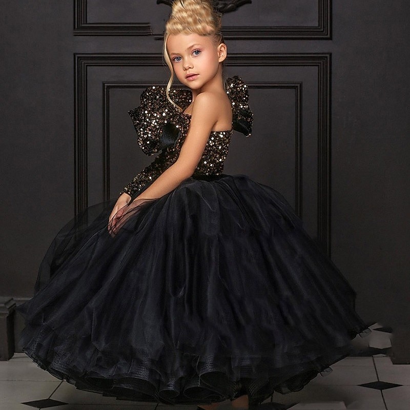 Kids Girls' Party Dress Solid Color Sleeveless Performance Mesh Princess Sweet Mesh Mid-Calf Sheath Dress Tulle Dress Summer Spring Fall 2-12 Years Blue3