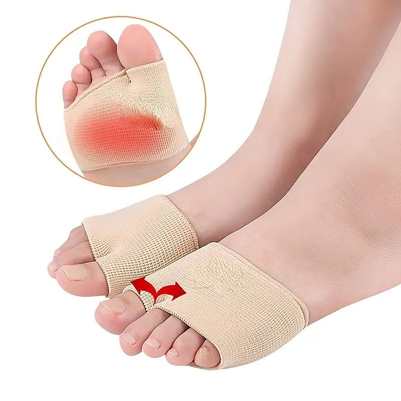 1pair Unisex Metatarsal Pads Thick Breathable Ball Of Foot Cushions2