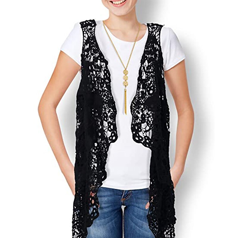 Hippie 1970s Vest Women's Costume Vintage Cosplay Casual Daily Beach Festival Vest4