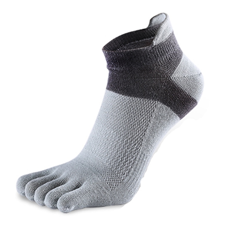 Men's 3 Pairs Ankle Socks Toe Socks Low Cut Socks Black White Color Color Block Daily Wear Vacation Weekend Mesh Medium Summer Spring &  Fall Stylish Casual4