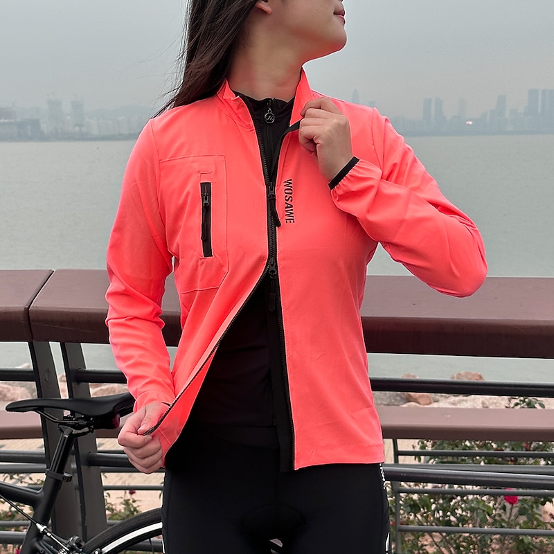 WOSAWE Cycling windbreaker Women's waterproof windproof bicycle reflective long-sleeved cycling suit2