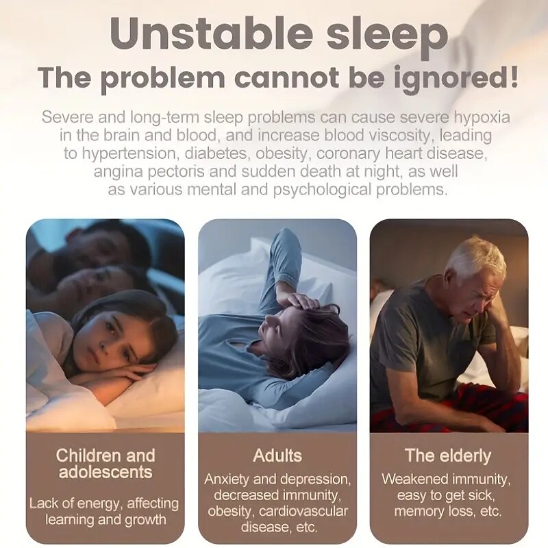 Sleep Aid Machine for Insomnia Sleep Holding Sleep Aid Instrument Pressure Relief Sleep Device Hypnosis InstrumentRechargeable Sleeping Machine with Micro-Current for Fast Asleep4