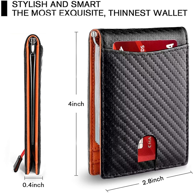 Fold RFID Blocking Wallet With Money Clip,Minimalism Credit Card Holder For Men And Women3