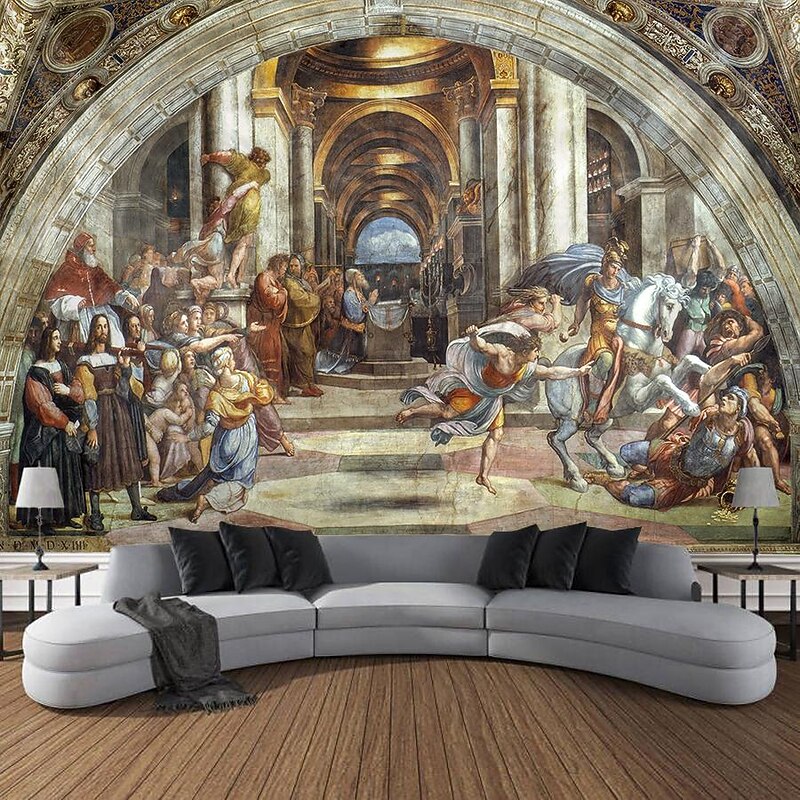 Art Painting Wall Tapestry Baroque Art Decor Blanket Curtain Hanging Home Bedroom Living Room Decoration4