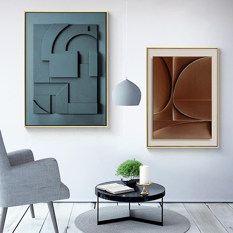 Black And White Abstract Texture 3d Geometry Art Painting On Canvas Prints Modern Minimal Wall Decor Sculptural Poster Pictures4