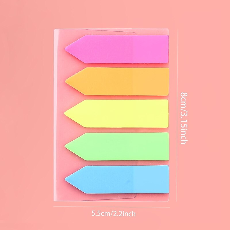 1pc 100 Sheets Extractable Waterproof Transparent Sticky Notes Color Sticky Notes For Label School Office3