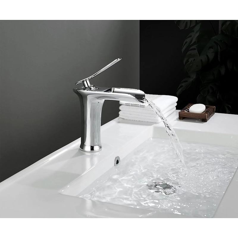 Waterfall Bathroom Sink Mixer Faucet 4.7