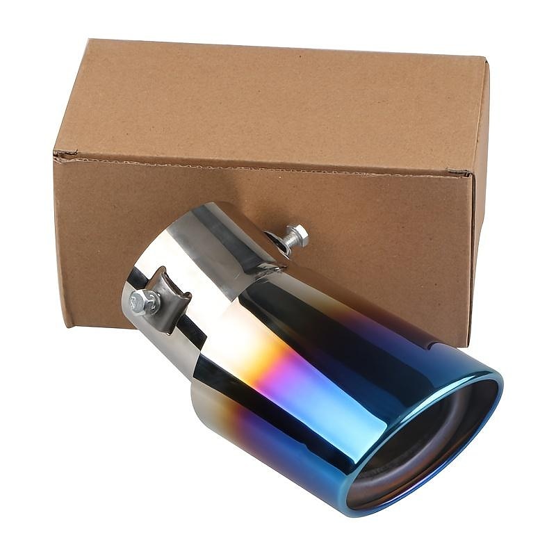 Stainless Steel Car Exhaust Tip - Universal Chrome-Plated Tailpipe, Car Exhaust Pipe Modification, Durable Steel Finish2