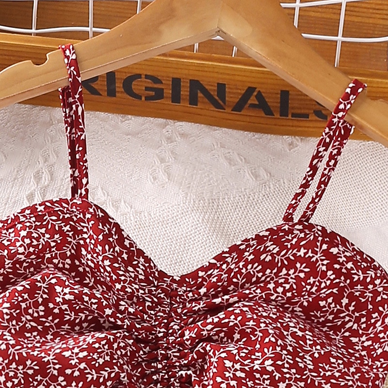 2 Pieces Kids Girls' Graphic Skirt & Shirt Set Short Sleeve Active School 7-13 Years Summer Red2