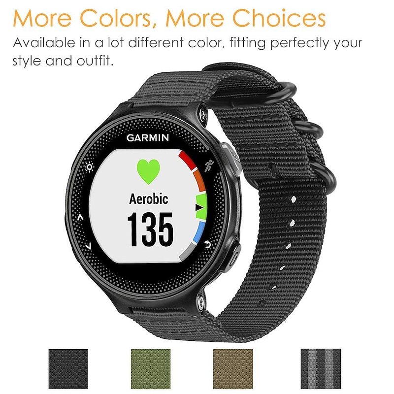 Watch Band for Garmin Forerunner 735XT / 630/620/235/230/220 Approach S20 / S6 / S5 Nylon Replacement  Strap with Removal Tool Adjustable Breathable Sport Band Wristband2