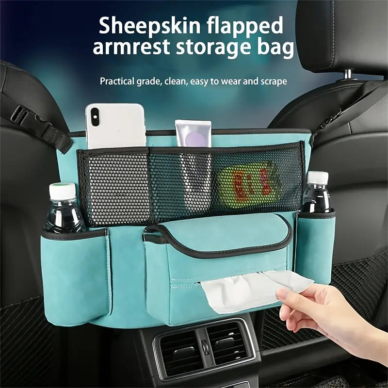 Car Handbag Holder Between Seats Large Capacity Car Purse Holder Automotive Consoles & Organizers For Document Phone Storage Car Organizer