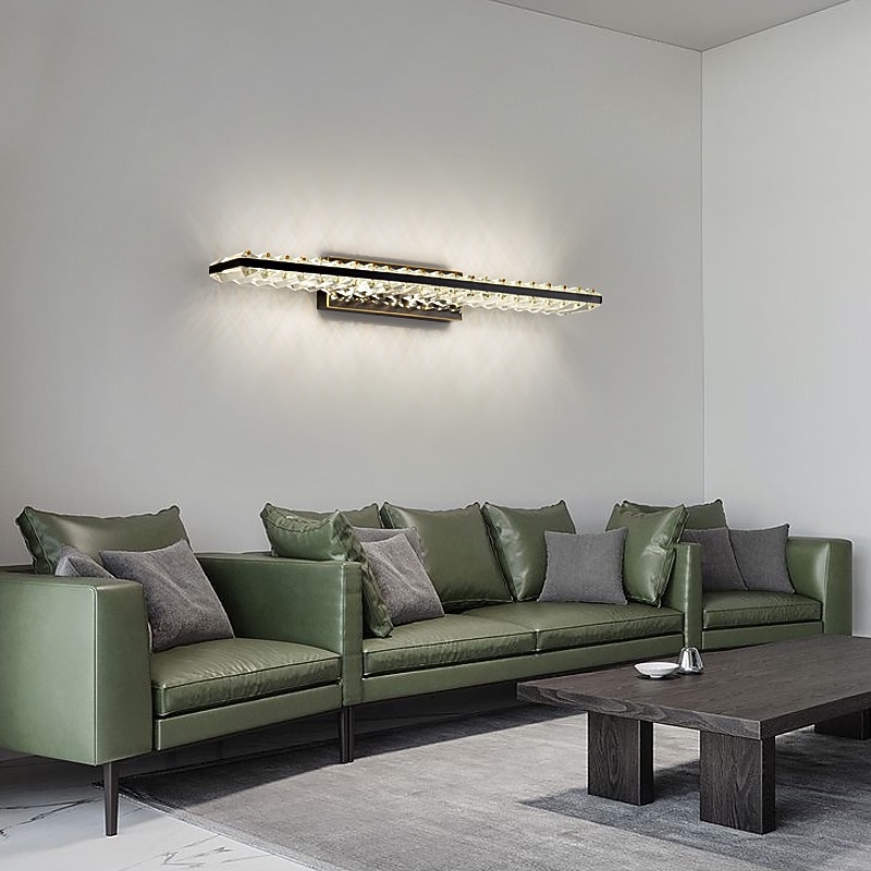 LED Vanity Light Crystal Waterproof IP20 20W Mirror Light Modern White Minimalist Bathroom Light Fixture Aluminum Iron Bathroom Wall Sconce  Wall Mount Lighting Fixture2