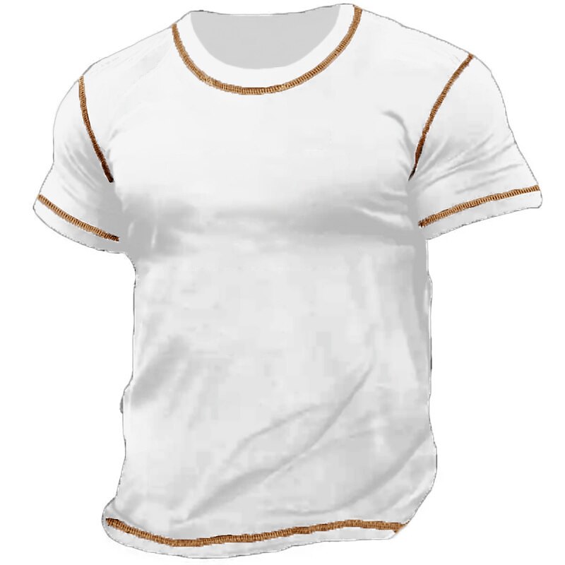 Men's T Shirt Short Sleeves Crew Neck Summer Designer Basic Modern Contemporary Plain Vacation Street Going out Black Green Top Tee for Men3