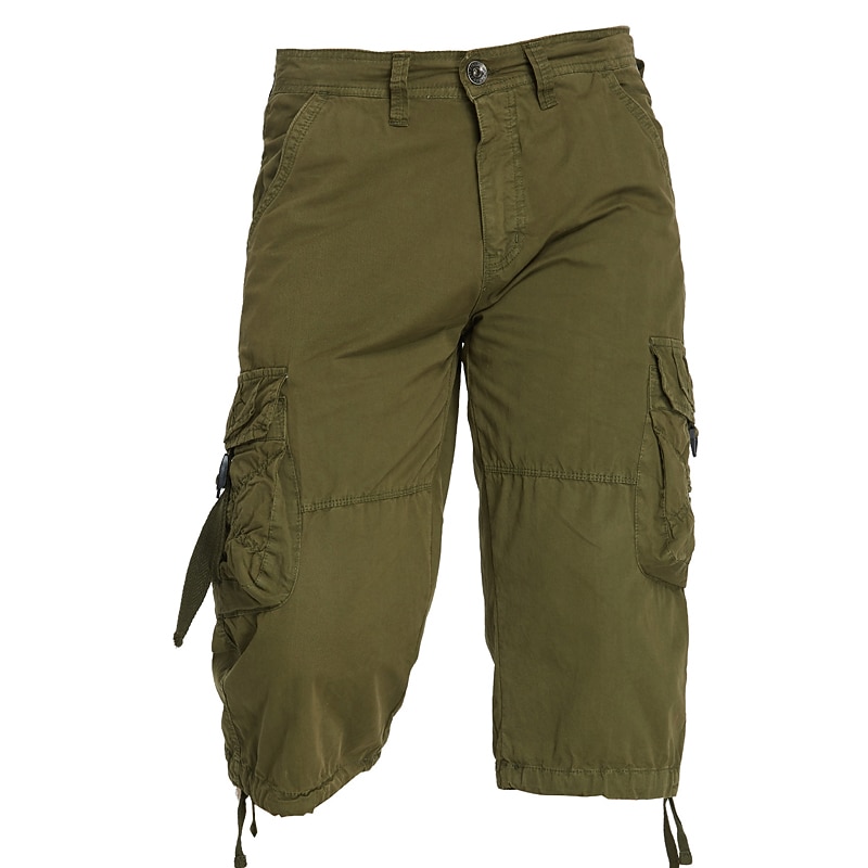 Men's Pink Shorts Tactical Shorts Cargo Shorts Capri Pants Drawstring Flap Pocket Plain Comfort Breathable Outdoor Daily Going out Fashion Streetwear Black Pink2