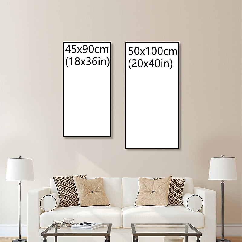 Oil Painting Hand Painted Vertical Abstract People Modern Stretched Canvas2