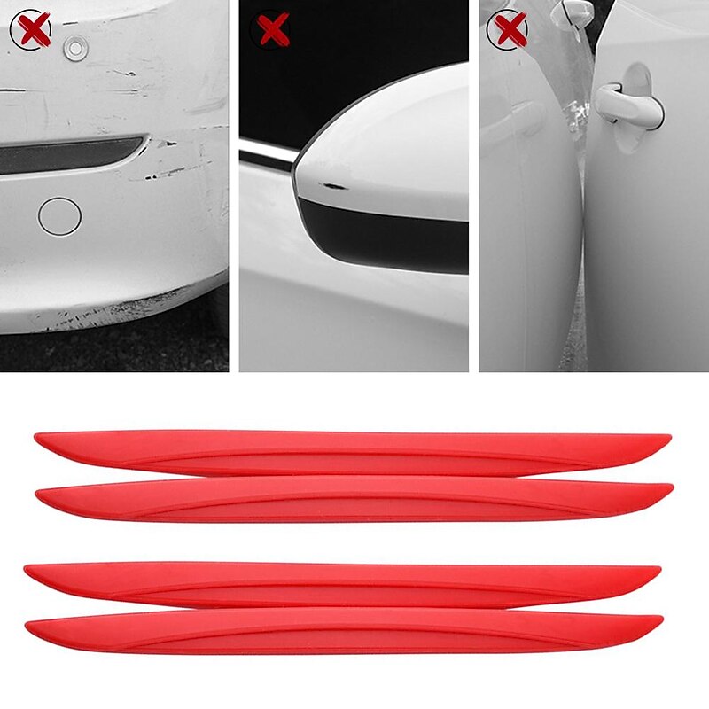 StarFire 4PCS / Set Universal Scrape Guard Bumper Guards Car Door Edge Protector Rearview Mirror Protection Sticker Protective Strip2