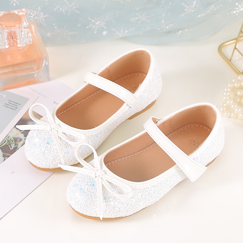 Girls' Flats Daily Flower Girl Shoes Princess Shoes School Shoes Glitter Portable Shock Absorption Breathability Princess Shoes Little Kids(4-7ys) Toddler(2-4ys) Daily Walking Shoes Sequin Butterfly3