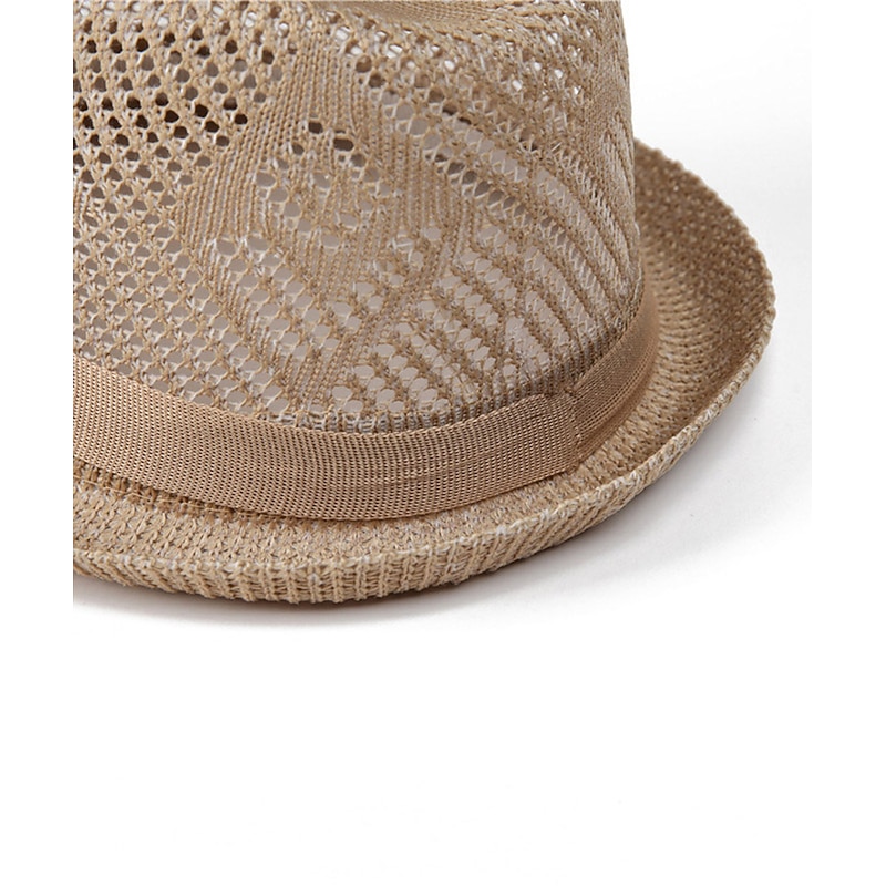 Men's Sun Hat Soaker Hat Safari Hat Gambler Hat Beach Hat White khaki Polyester Travel Beach Vacation Beach Plain Sunscreen4