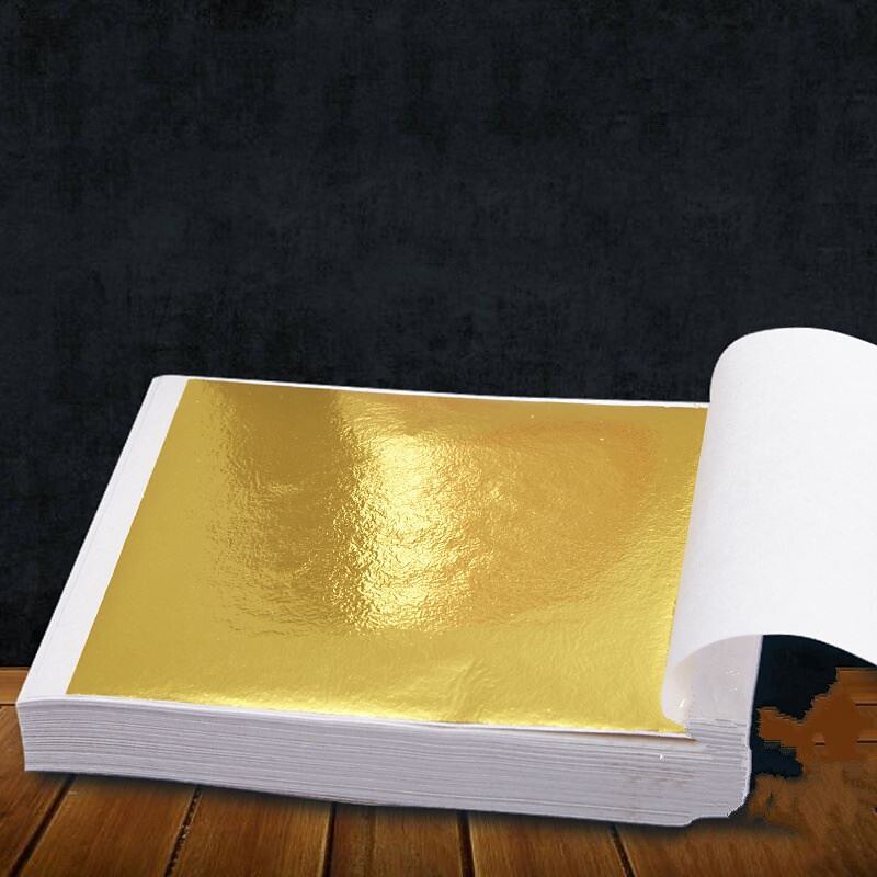 9 * 9cm Gold Foil Paper Silver Foil Paper Slim Mixture Crystal Mud Gold Foil Mud Starting From 100 Photos