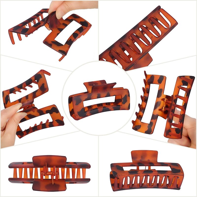 Claw Clips for Thick Hair Large Hair Clips Rectangle Hair Claws 4.1 Inch Banana Clips Claw Clips for Women2